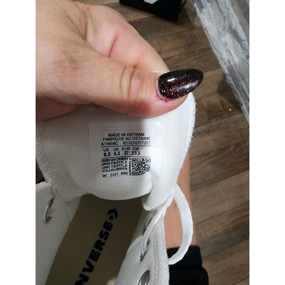 Converse Women's 6.5 Wedge Platform Sneakers Hi Top White CTAS A11908C - Picture 3 of 8